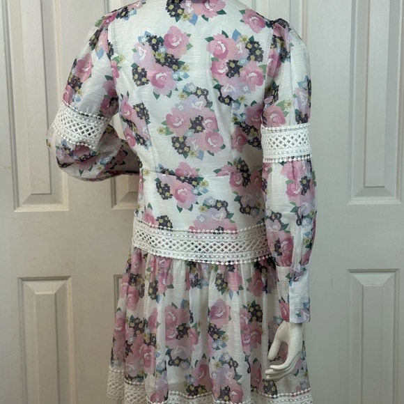 DALIA MACPHEE Floral A-Line Dress Medium PINK Floral.  E90 - Picture 4 of 17